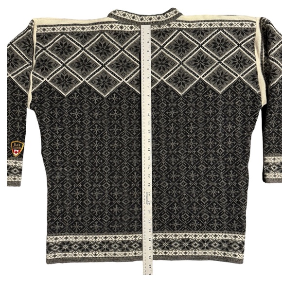 Vintage Mens Black Canyon 100% Wool Sweater Grey Norwegian Style Made In Canada - Picture 8 of 12